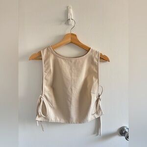Nasty Gal Beige Smock-Style Top